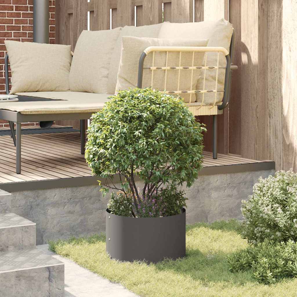vidaXL Planter Ring Black 30 x 30 x 20 cm Cold-rolled Steel