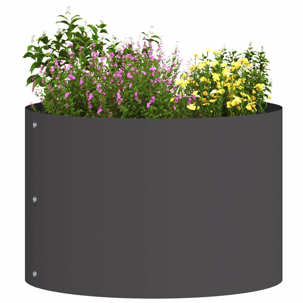 vidaXL Planter Ring Black 30 x 30 x 20 cm Cold-rolled Steel