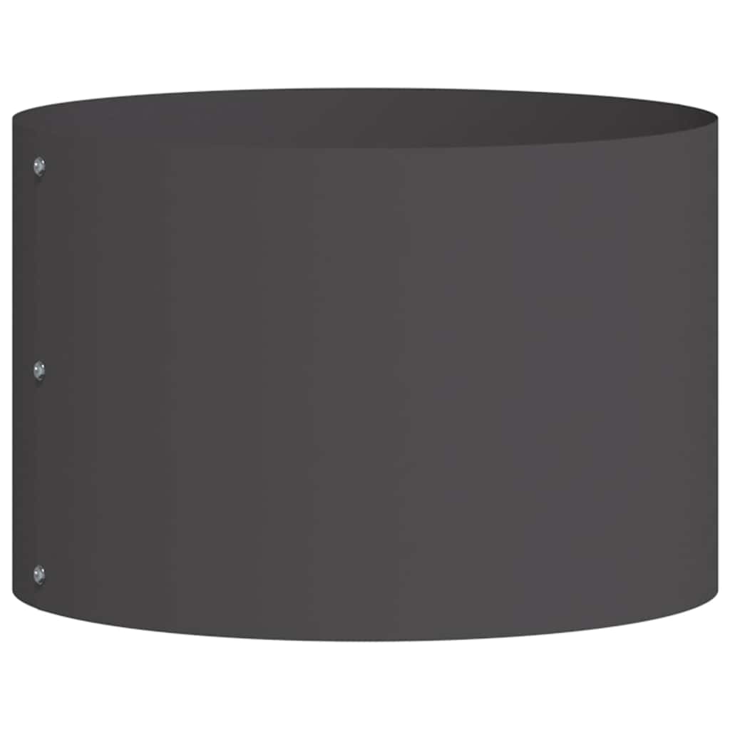 vidaXL Planter Ring 5 pcs Black 30 x 30 x 20 cm Cold-rolled Steel