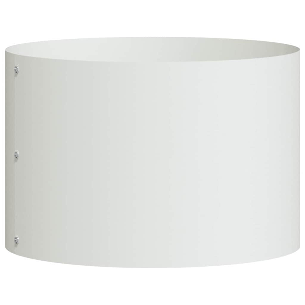 vidaXL Planter Ring 5 pcs White 30 x 30 x 20 cm Cold-rolled Steel