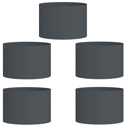 vidaXL Garden Planter 5 pcs Anthracite 30 x 30 x 20 cm
