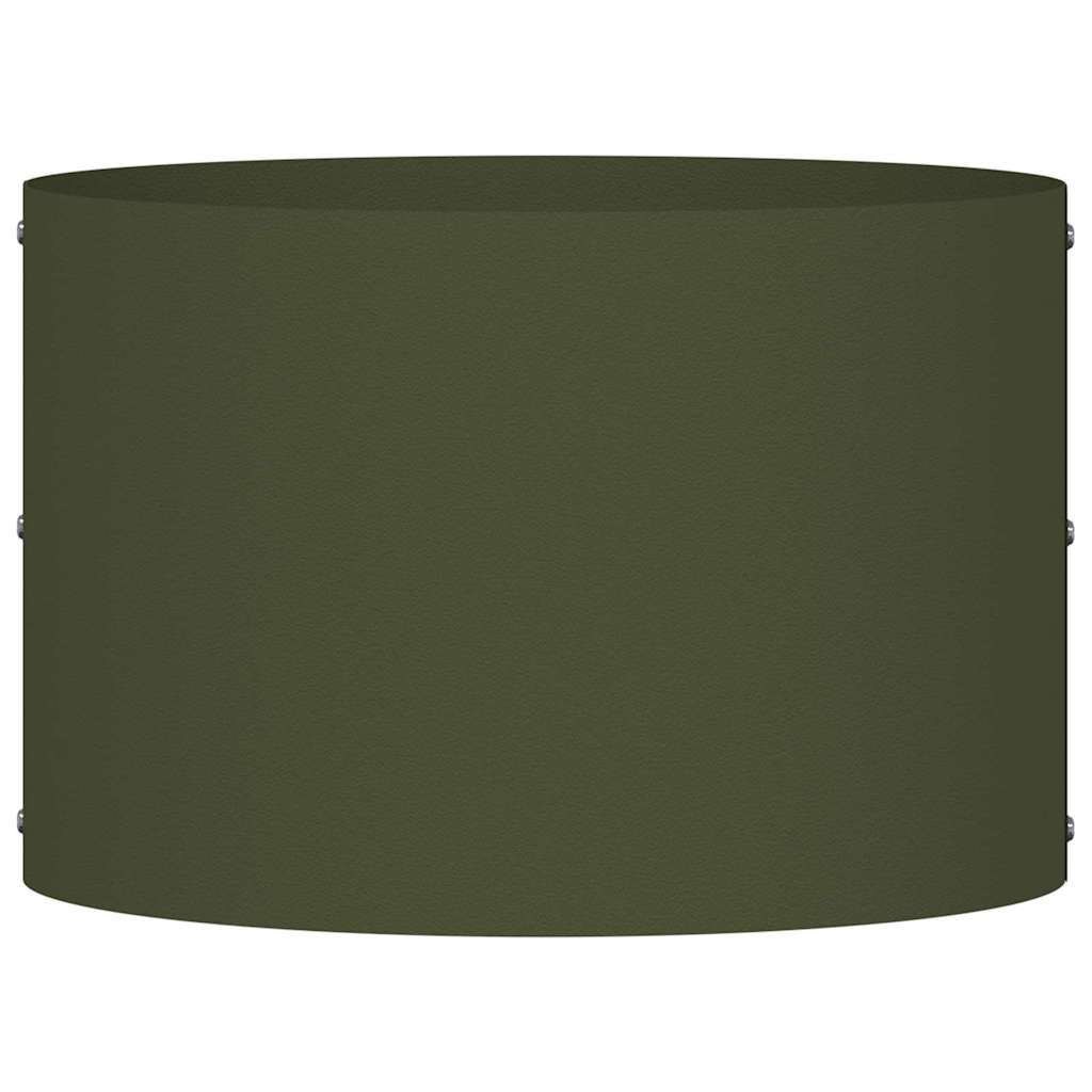 vidaXL Planter Ring Olive Green 30 x 30 x 20 cm Cold-rolled Steel