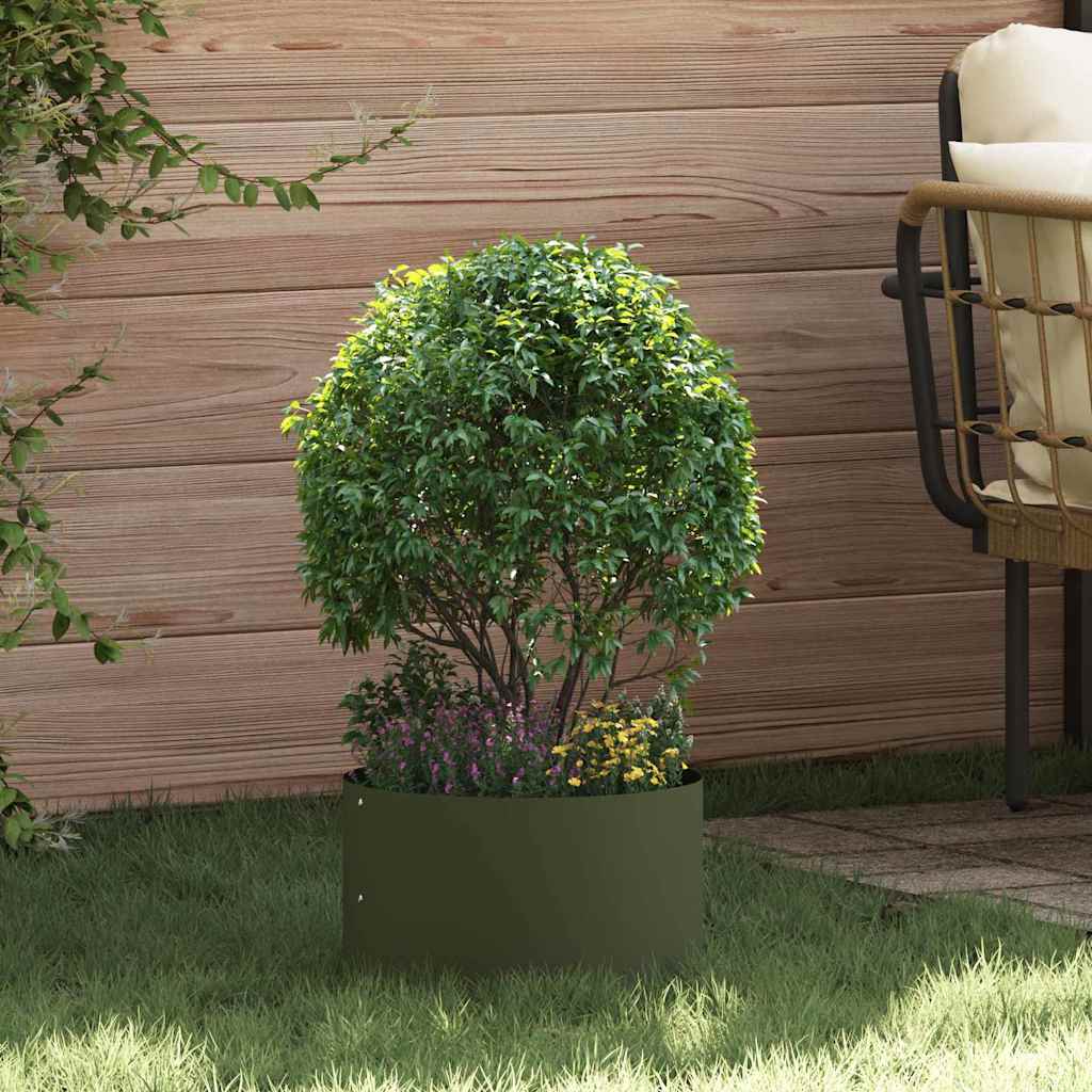 vidaXL Planter Ring 5 pcs Olive Green 30 x 30 x 20 cm