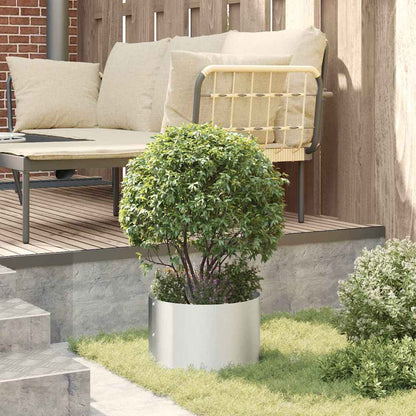 vidaXL Planter Ring Silver 30 x 30 x 20 cm Galvanised Steel