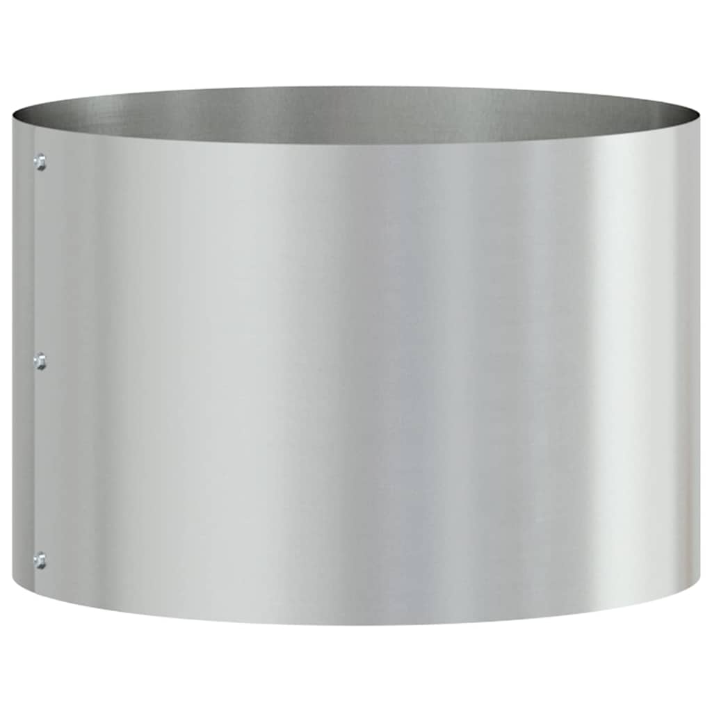 vidaXL Planter Ring Silver 30 x 30 x 20 cm Galvanised Steel