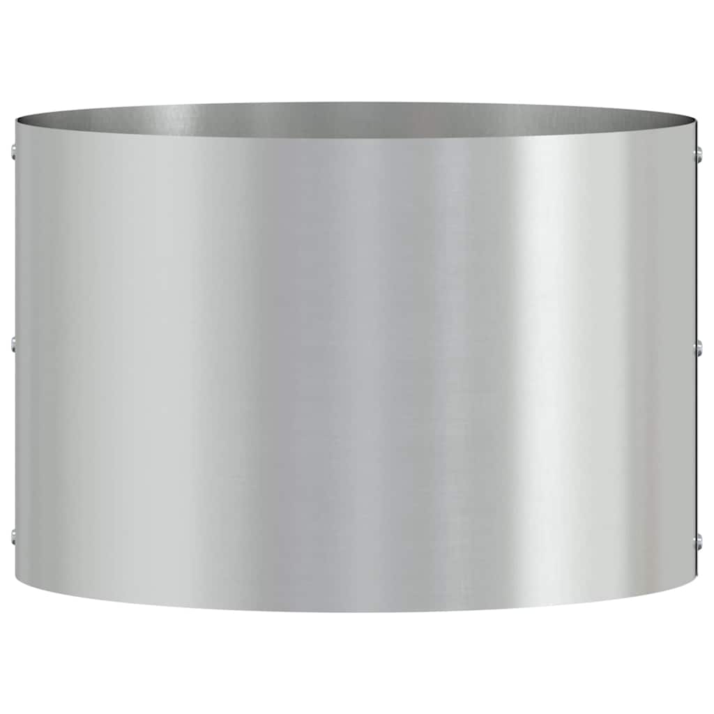 vidaXL Planter Ring Silver 30 x 30 x 20 cm Galvanised Steel