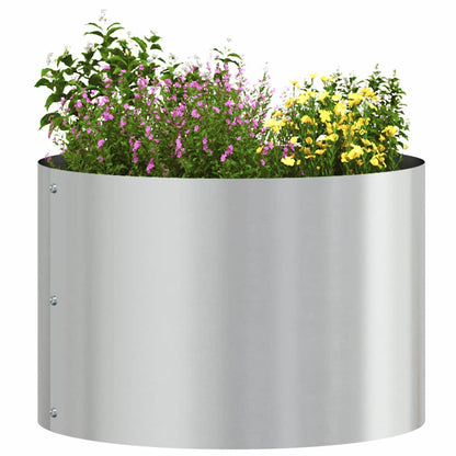 vidaXL Planter Ring Silver 30 x 30 x 20 cm Galvanised Steel