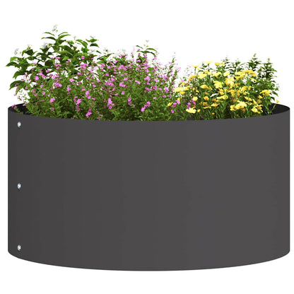 vidaXL Planter Ring Black 40 x 40 x 20 cm Cold-rolled Steel