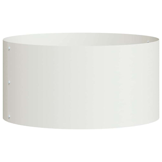 vidaXL Planter Ring White 40 x 40 x 20 cm Cold-rolled Steel