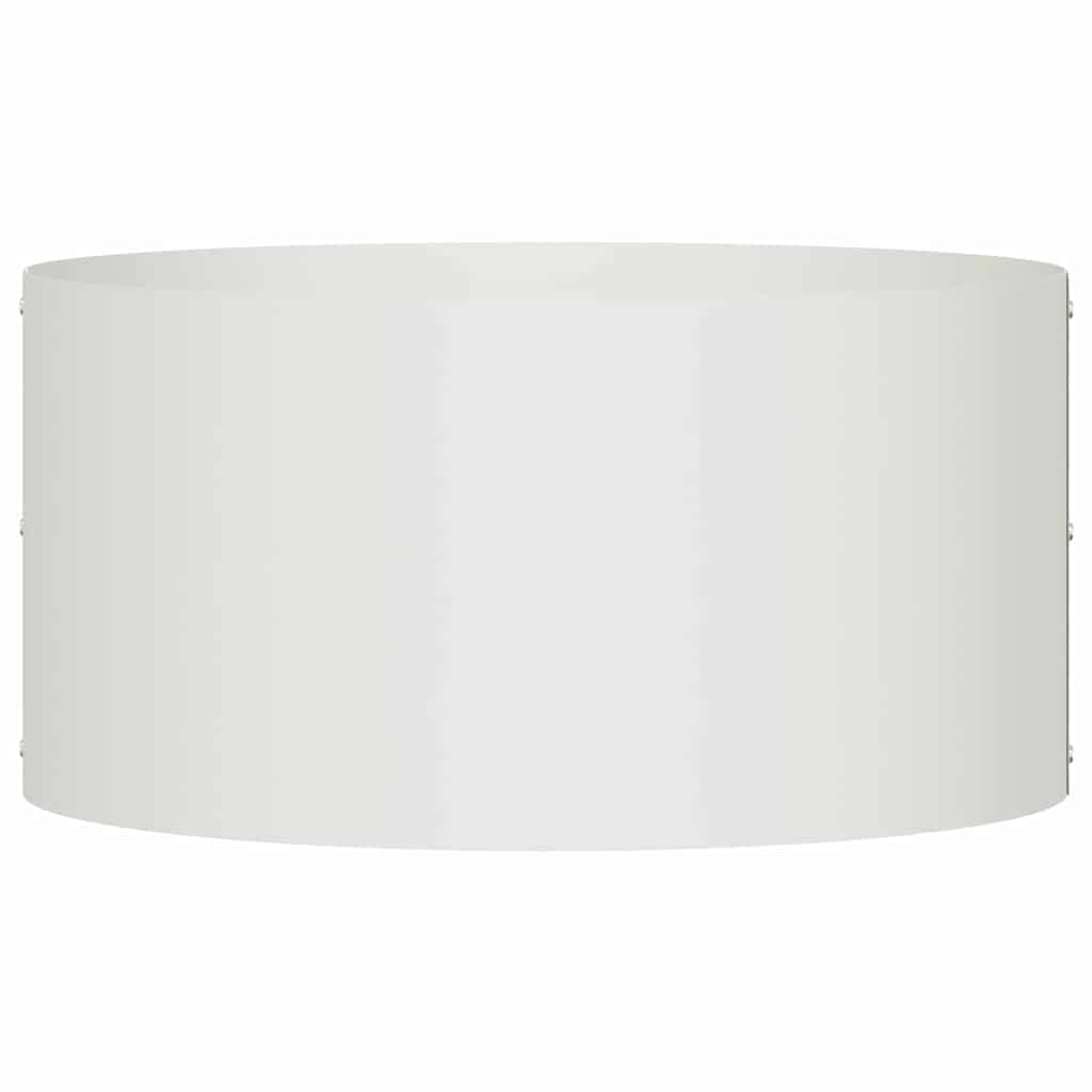 vidaXL Planter Ring White 40 x 40 x 20 cm Cold-rolled Steel