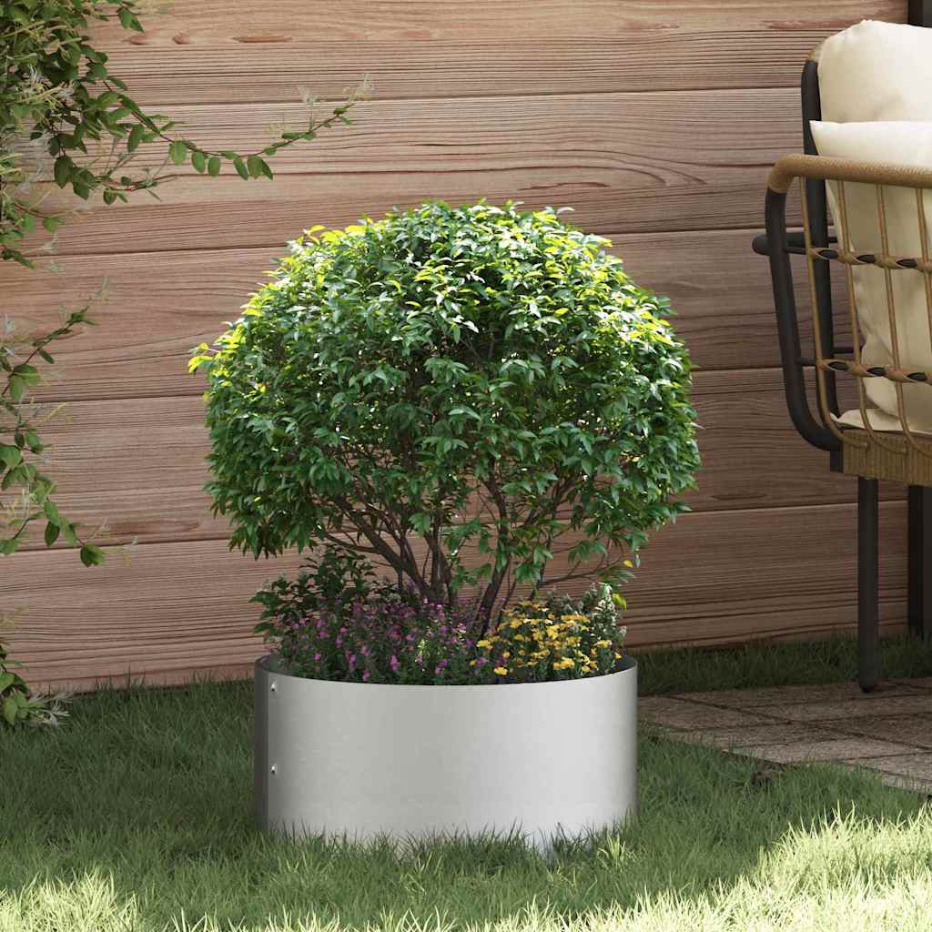 vidaXL Planter Ring 5 pcs Silver 40 x 40 x 20 cm Stainless Steel