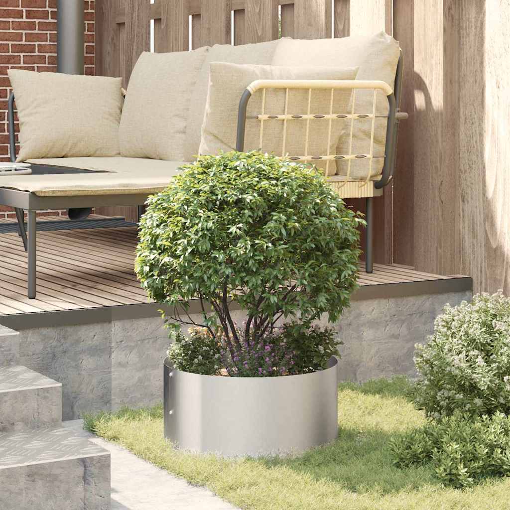 vidaXL Planter Ring 5 pcs Silver 40 x 40 x 20 cm Stainless Steel
