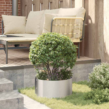 vidaXL Planter Ring 5 pcs Silver 40 x 40 x 20 cm Stainless Steel