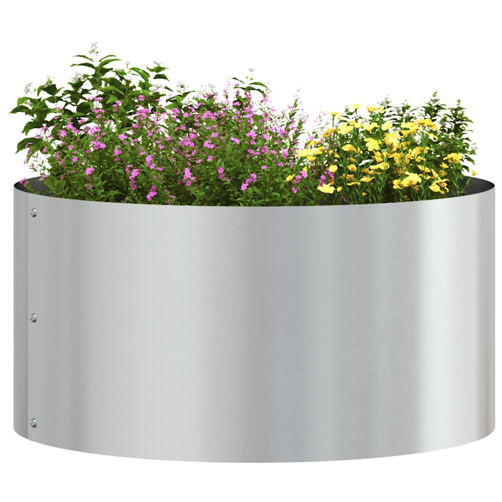 vidaXL Planter Ring 5 pcs Silver 40 x 40 x 20 cm Galvanised Steel