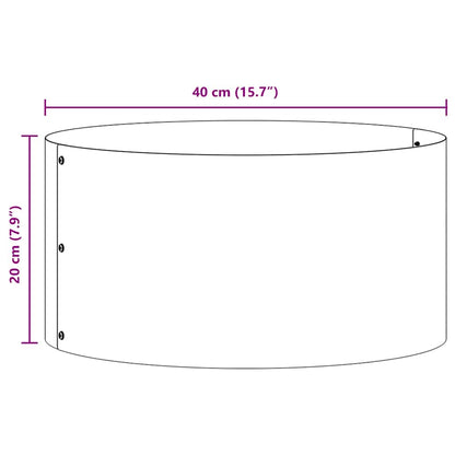 vidaXL Planter Ring 5 pcs Silver 40 x 40 x 20 cm Galvanised Steel