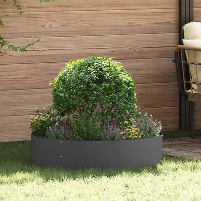 vidaXL Planter Ring 5 pcs Black 80 x 80 x 20 cm Cold-rolled Steel