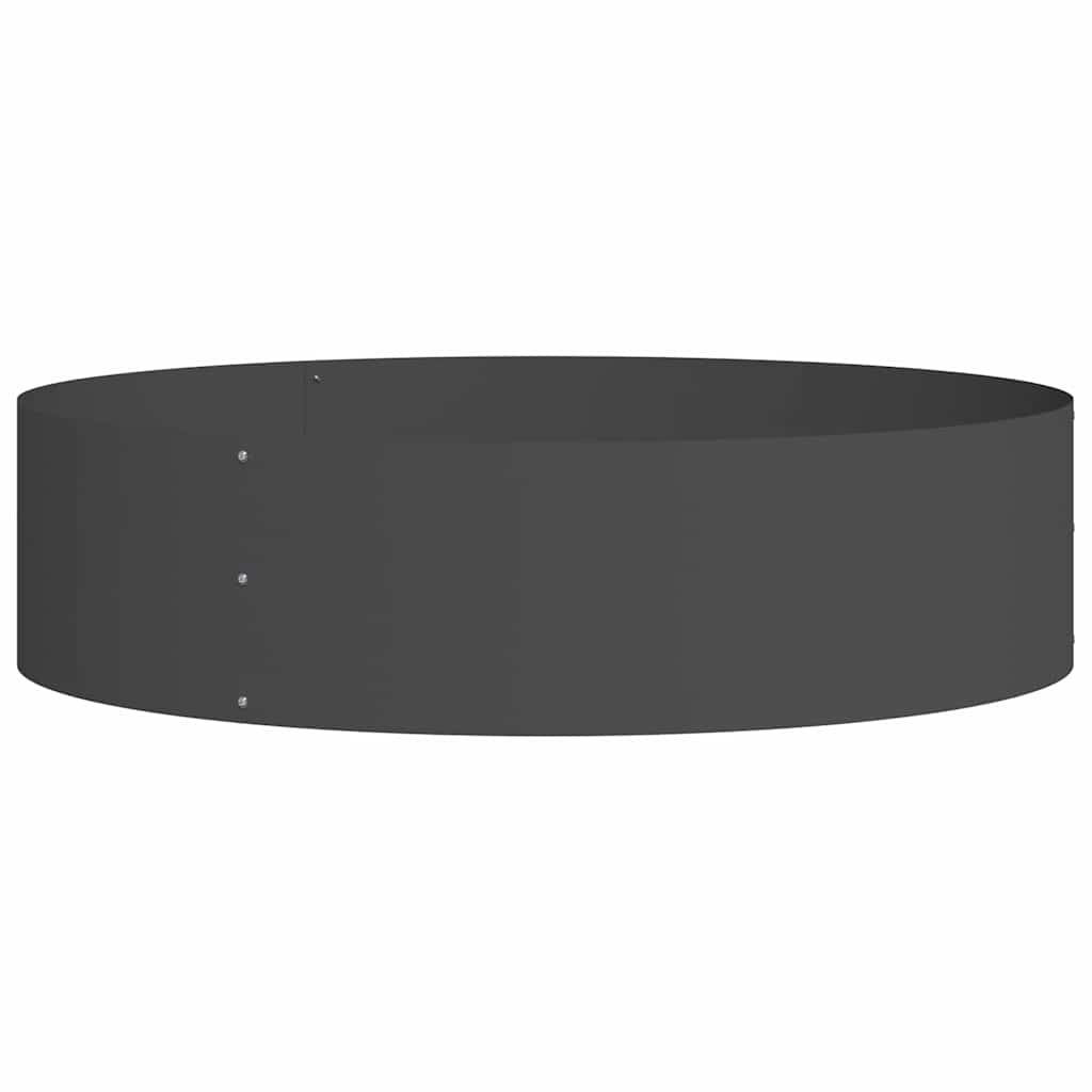 vidaXL Planter Ring 5 pcs Black 80 x 80 x 20 cm Cold-rolled Steel