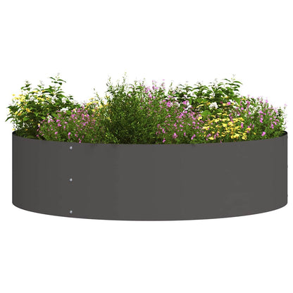vidaXL Planter Ring 5 pcs Black 80 x 80 x 20 cm Cold-rolled Steel