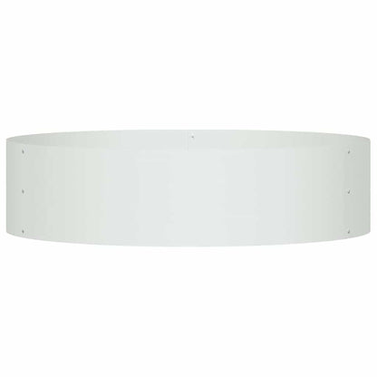 vidaXL Planter Ring White 80 x 80 x 20 cm Cold-rolled Steel