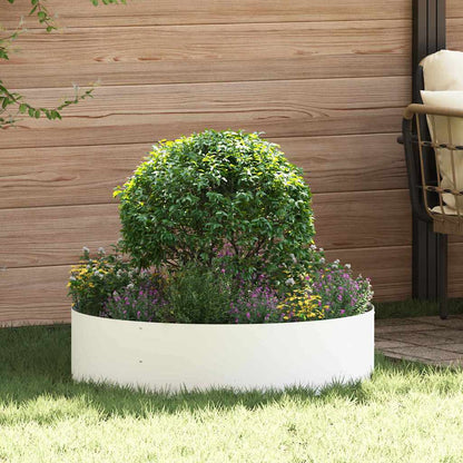 vidaXL Planter Ring 5 pcs White 80 x 80 x 20 cm Cold-rolled Steel