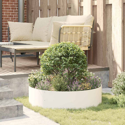 vidaXL Planter Ring 5 pcs White 80 x 80 x 20 cm Cold-rolled Steel