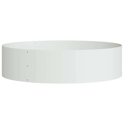 vidaXL Planter Ring 5 pcs White 80 x 80 x 20 cm Cold-rolled Steel