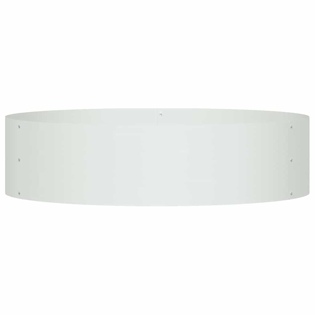 vidaXL Planter Ring 5 pcs White 80 x 80 x 20 cm Cold-rolled Steel
