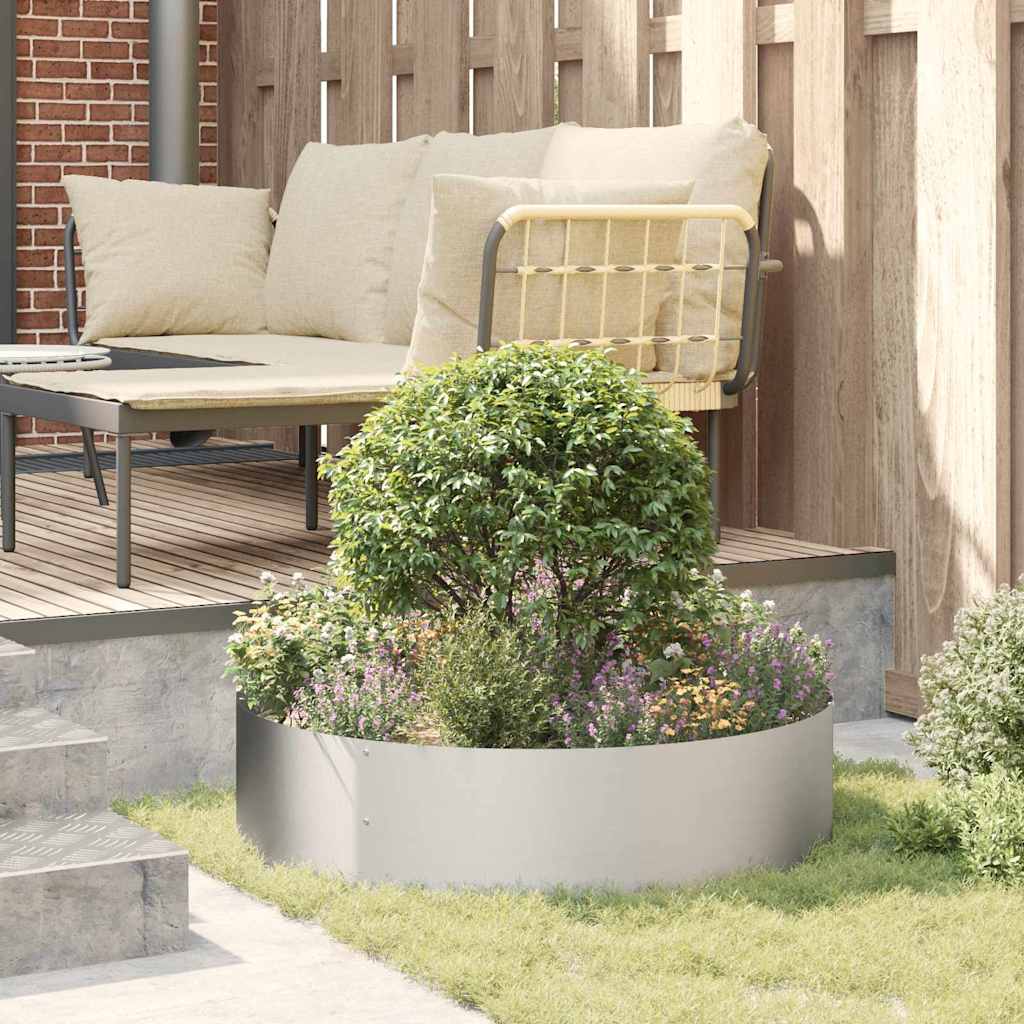 vidaXL Planter Ring Silver 80 x 80 x 20 cm Stainless Steel