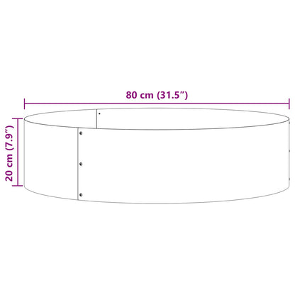 vidaXL Planter Ring Brown 80 x 80 x 20 cm Weathering Steel