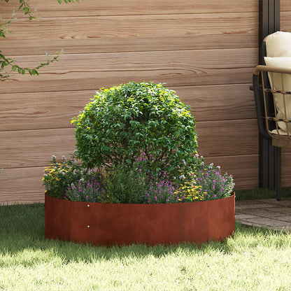 vidaXL Planter Ring 5 pcs Rusty 80 x 80 x 20 cm Weathering Steel