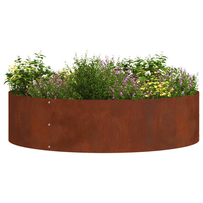vidaXL Planter Ring 5 pcs Rusty 80 x 80 x 20 cm Weathering Steel