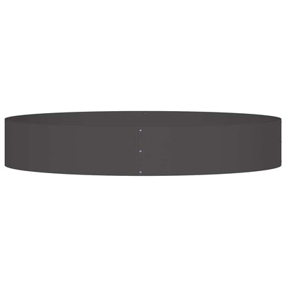 vidaXL Planter Ring Black 120 x 120 x 20 cm Cold-rolled Steel