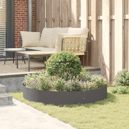 vidaXL Planter Ring 5 pcs Black 120 x 120 x 20 cm Cold-rolled Steel