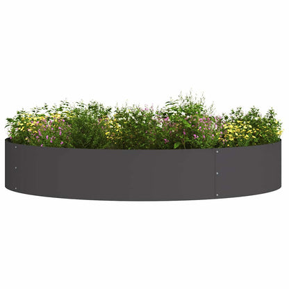 vidaXL Planter Ring 5 pcs Black 120 x 120 x 20 cm Cold-rolled Steel