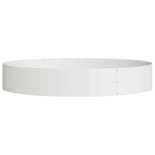 vidaXL Planter Ring White 120 x 120 x 20 cm Cold-rolled Steel