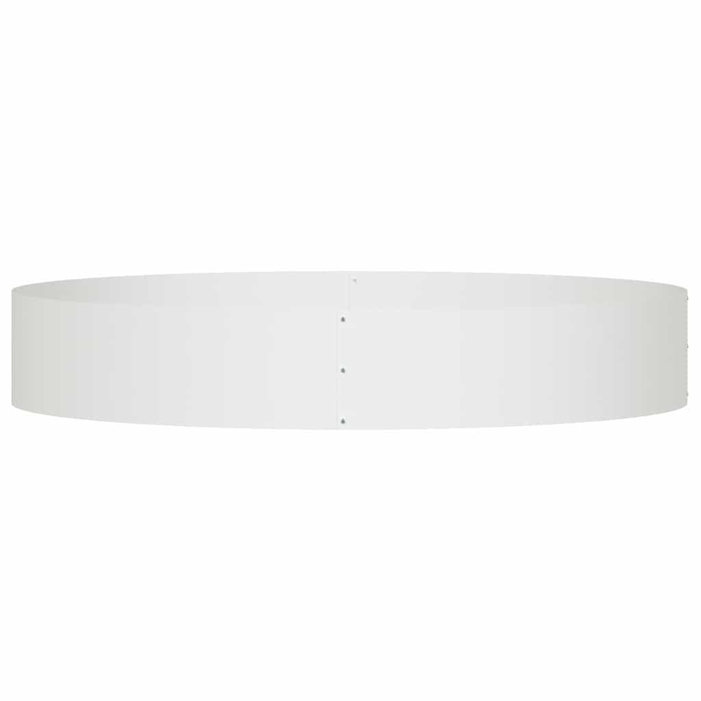 vidaXL Planter Ring White 120 x 120 x 20 cm Cold-rolled Steel