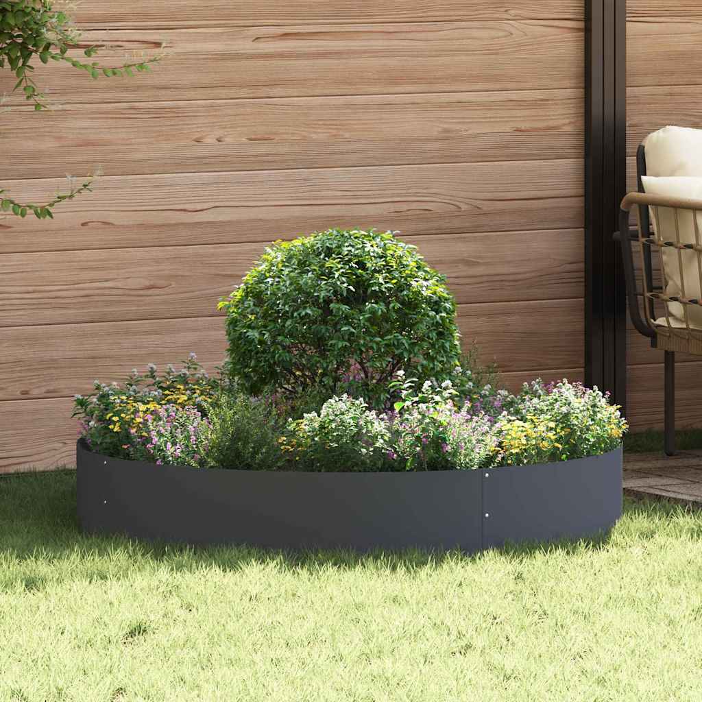 vidaXL Planter Ring Anthracite 120 x 120 x 20 cm Cold-rolled Steel