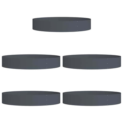 vidaXL Planter Ring 5 pcs Anthracite 120 x 120 x 20 cm