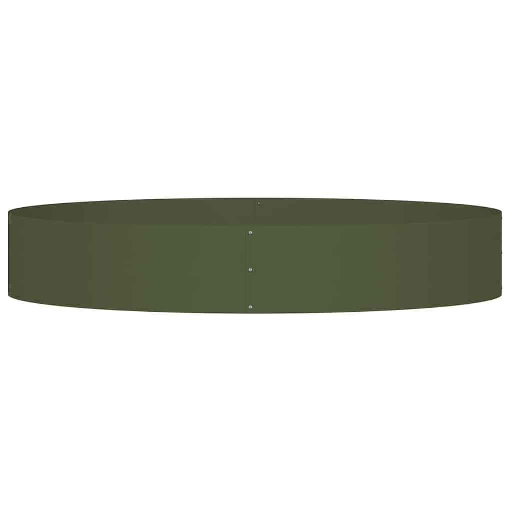 vidaXL Planter Ring Olive Green 120 x 120 x 20 cm Cold-rolled Steel