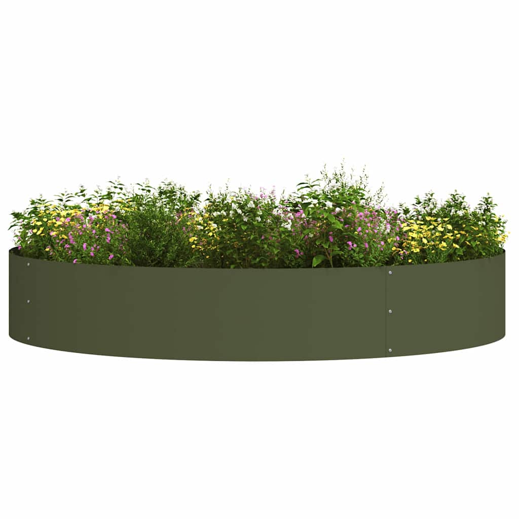 vidaXL Planter Ring 5 pcs Olive Green 120 x 120 x 20 cm