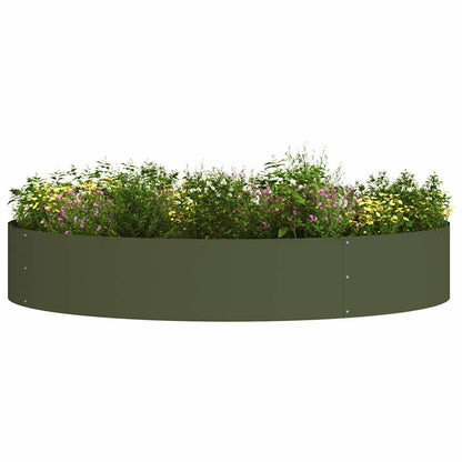 vidaXL Planter Ring 5 pcs Olive Green 120 x 120 x 20 cm