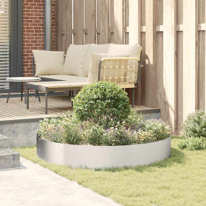 vidaXL Planter Ring Silver 120 x 120 x 20 cm Stainless Steel