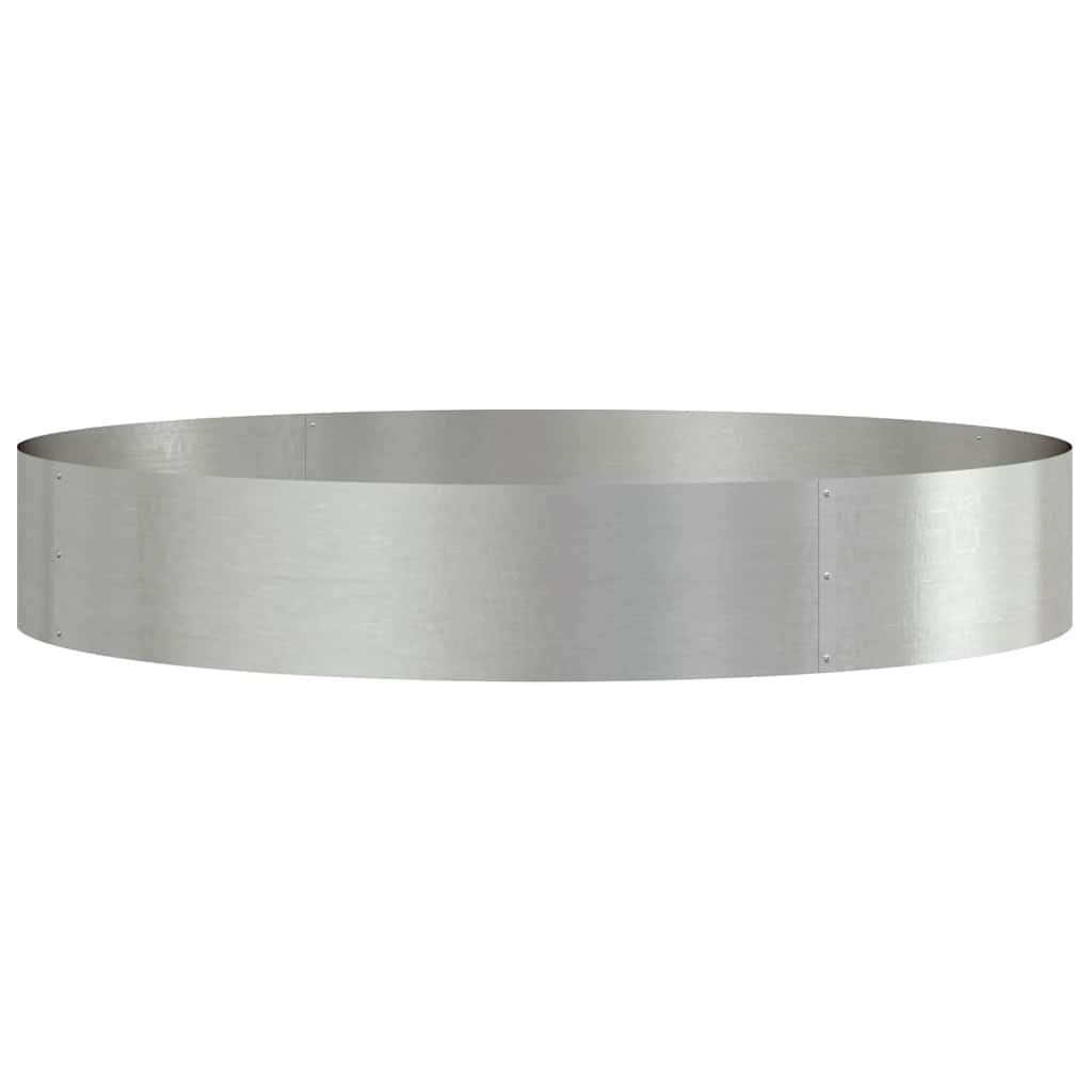 vidaXL Planter Ring Silver 120 x 120 x 20 cm Stainless Steel