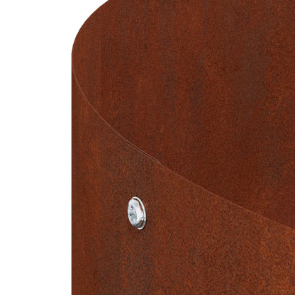 vidaXL Planter Ring 5 pcs Rusty 120 x 120 x 20 cm Weathering Steel