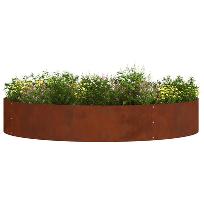 vidaXL Planter Ring 5 pcs Rusty 120 x 120 x 20 cm Weathering Steel