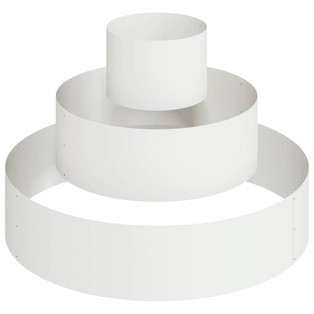 vidaXL Garden Planter White 90 x 90 x 20 cm Cold-rolled Steel