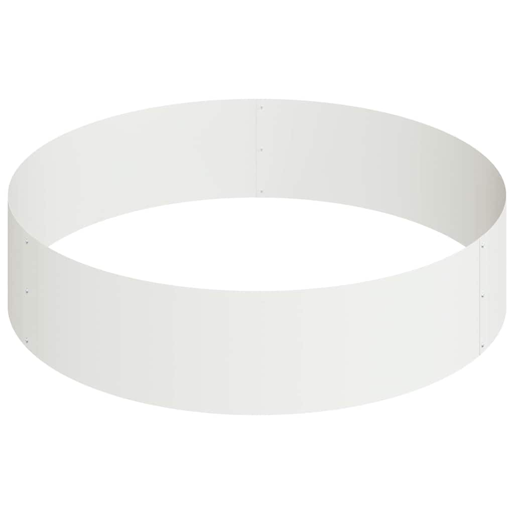 vidaXL Garden Planter White 90 x 90 x 20 cm Cold-rolled Steel