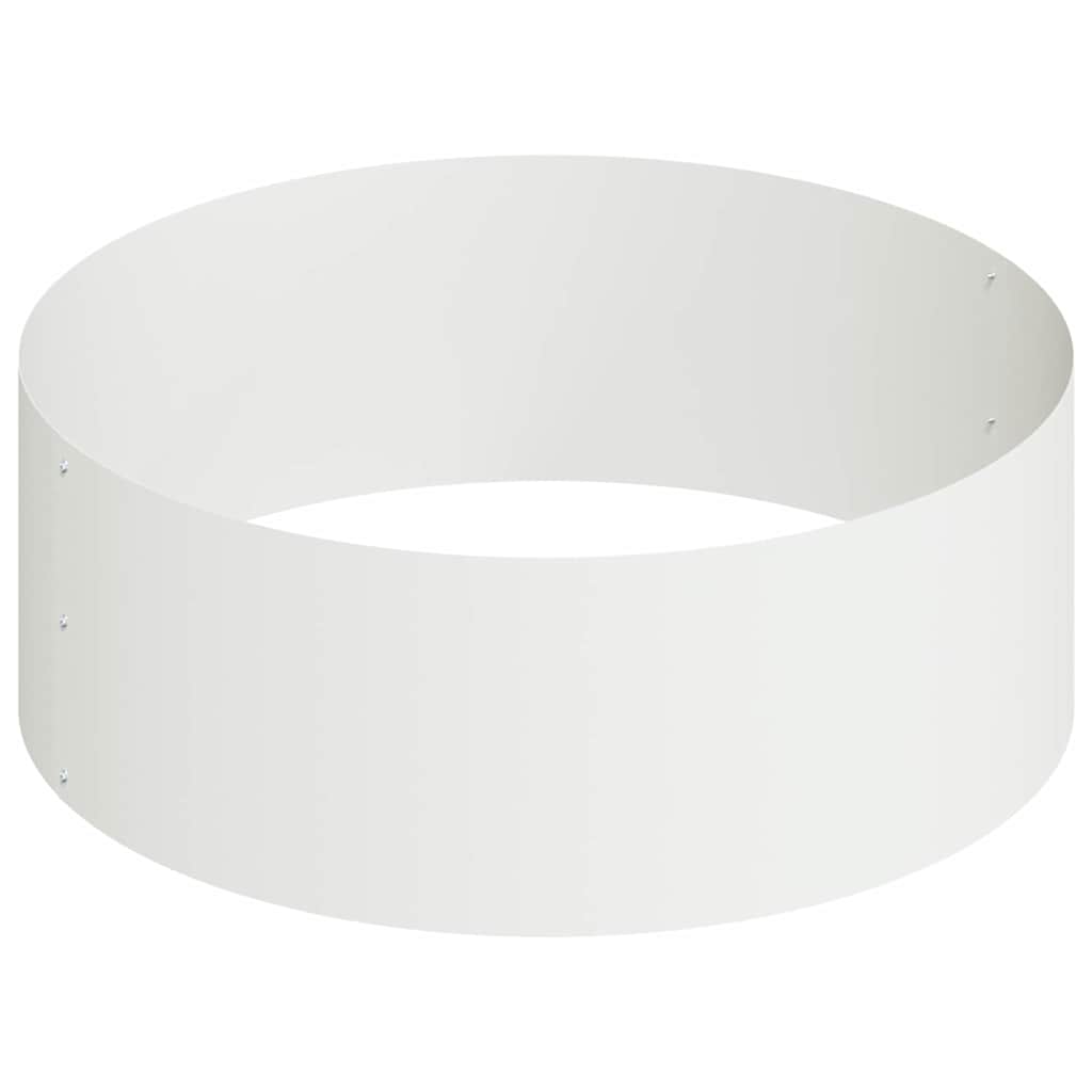 vidaXL Garden Planter White 90 x 90 x 20 cm Cold-rolled Steel