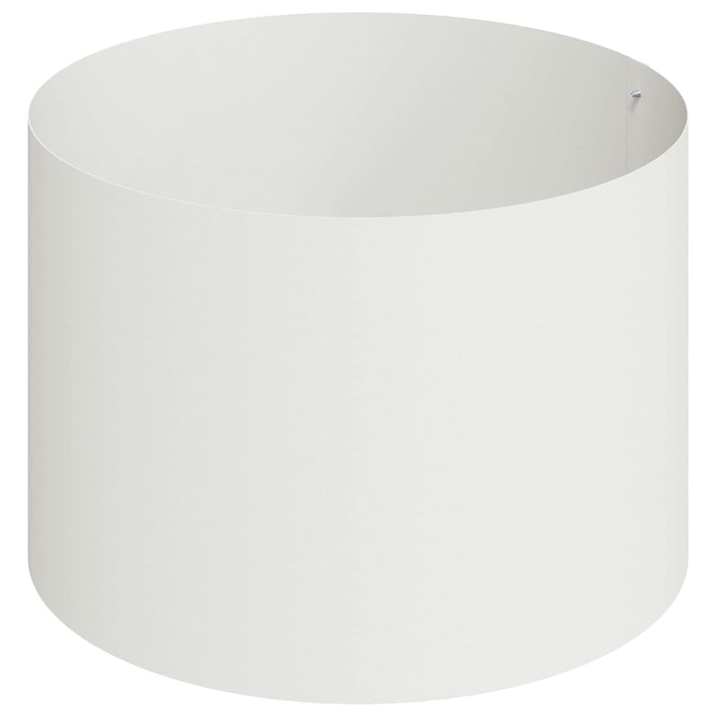 vidaXL Garden Planter White 90 x 90 x 20 cm Cold-rolled Steel