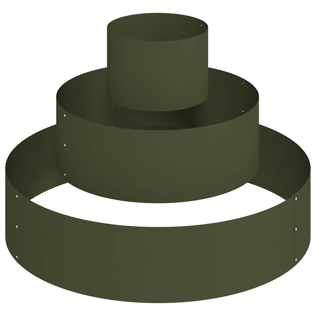 vidaXL Garden Planter Olive Green 90 x 90 x 20 cm Cold-rolled Steel
